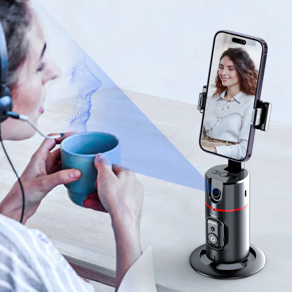❤Auto Face Tracking Recognition Tripod ❤ 360°Rotation Gimbals Mount Rechargeable Tracking Tripod